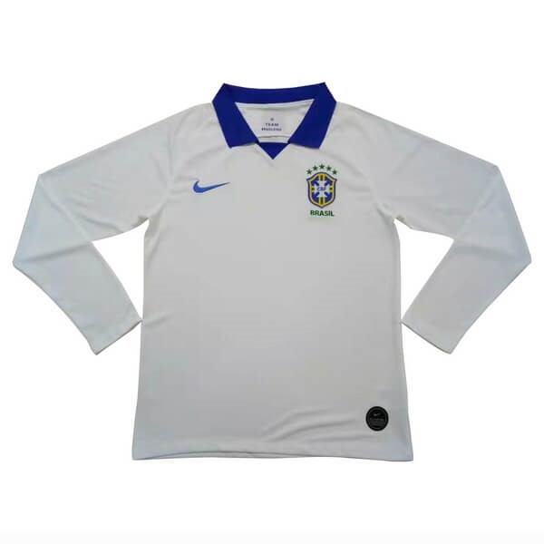 Camiseta Brasil 2ª ML 2019 Blanco